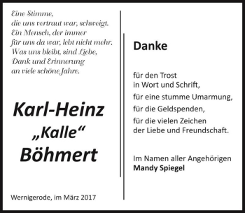 Traueranzeige von Karl-Heinz 