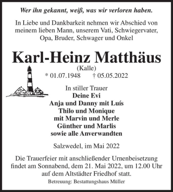 Traueranzeige von Karl-Heinz 