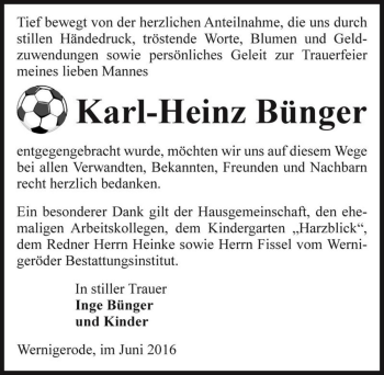 Traueranzeige von Karl-Heinz Bünger  von Magdeburger Volksstimme