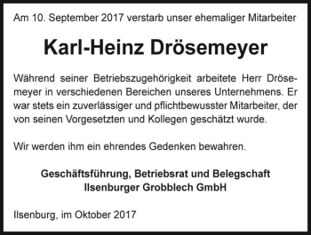 Traueranzeige von Karl-Heinz Drösemeyer  von Magdeburger Volksstimme