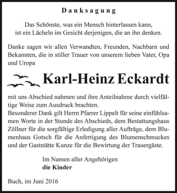Traueranzeige von Karl-Heinz Eckardt  von Magdeburger Volksstimme