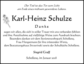 Traueranzeige von Karl-Heinz Schulze  von Magdeburger Volksstimme
