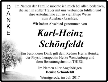 Traueranzeige von Karl-Heinz Schönfeldt  von Magdeburger Volksstimme