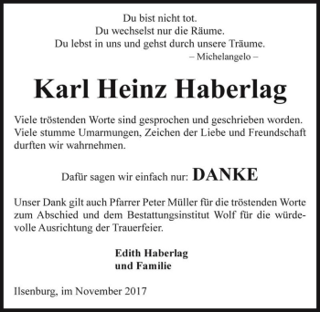 Traueranzeige von Karl Heinz Haberlag  von Magdeburger Volksstimme