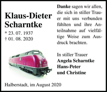Traueranzeige von Klaus-Dieter Scharntke  von Magdeburger Volksstimme