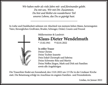 Traueranzeige von Klaus-Dieter Wendelmuth  von Magdeburger Volksstimme