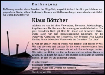 Traueranzeige von Klaus Böttcher  von Magdeburger Volksstimme