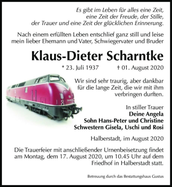 Traueranzeige von Klaus Dieter Scharntke  von Magdeburger Volksstimme