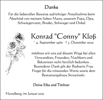 Traueranzeige von Konrad 