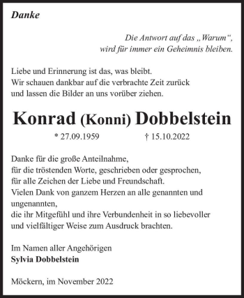 Traueranzeige von Konrad 