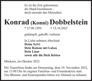 Traueranzeige von Konrad 