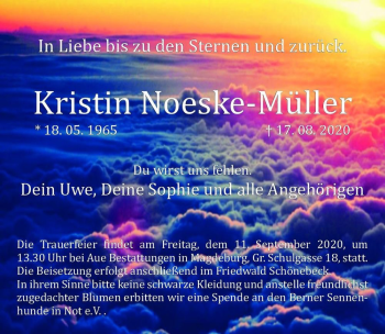 Traueranzeige von Kristin Noeske-Müller  von Magdeburger Volksstimme