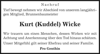 Traueranzeige von Kurt 