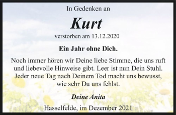 Traueranzeige von Kurt  von Magdeburger Volksstimme
