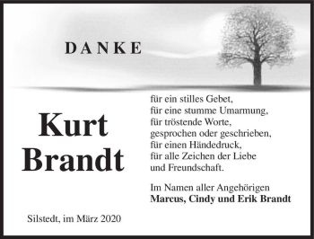 Traueranzeige von Kurt Brandt  von Magdeburger Volksstimme