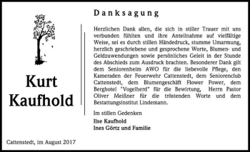 Traueranzeige von Kurt Kaufhold  von Magdeburger Volksstimme