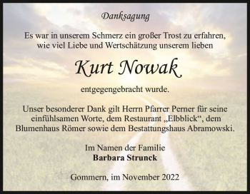 Traueranzeige von Kurt Nowak  von Magdeburger Volksstimme