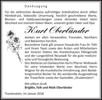 Traueranzeige von Kurt Oberländer  von Magdeburger Volksstimme