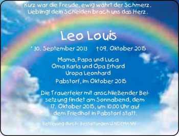 Traueranzeige von Leo Louis  von Magdeburger Volksstimme