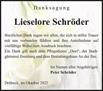 Traueranzeige von Lieselore Schröder  von Magdeburger Volksstimme