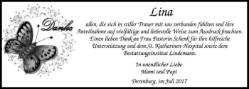 Traueranzeige von Lina  von Magdeburger Volksstimme