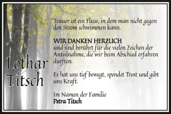 Traueranzeige von Lothar Titsch  von Magdeburger Volksstimme