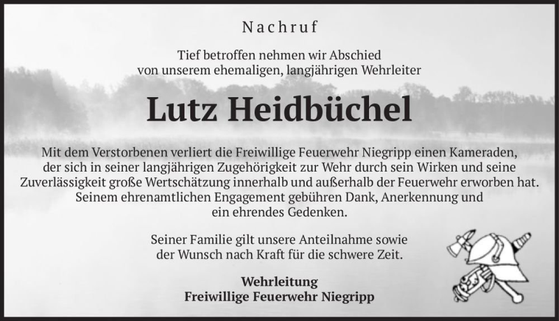  Traueranzeige für Lutz Heidbüchel  vom 16.10.2021 aus Magdeburger Volksstimme