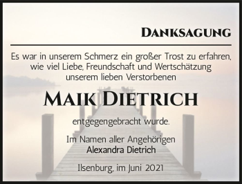 Traueranzeige von Maik Dietrich  von Magdeburger Volksstimme