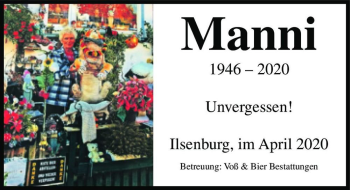 Traueranzeige von Manni Dreibrodt  von Magdeburger Volksstimme