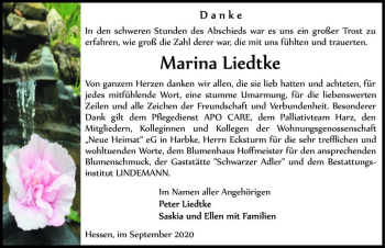 Traueranzeige von Maria Liedtke  von Magdeburger Volksstimme