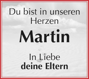 Traueranzeige von Martin  von Magdeburger Volksstimme