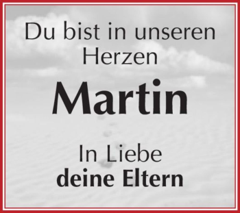 Traueranzeige von Martin  von Magdeburger Volksstimme