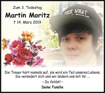 Traueranzeige von Martin Moritz  von Magdeburger Volksstimme