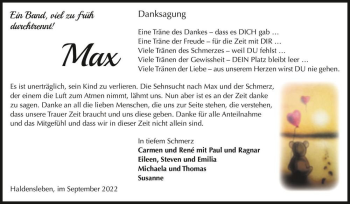 Traueranzeige von Max  von Magdeburger Volksstimme