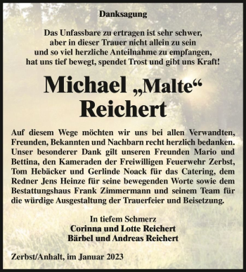 Traueranzeige von Michael 