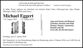 Traueranzeige von Michael Eggert  von Magdeburger Volksstimme