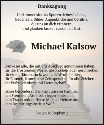 Traueranzeige von Michael Kalsow  von Magdeburger Volksstimme