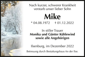 Traueranzeige von Mike  von Magdeburger Volksstimme