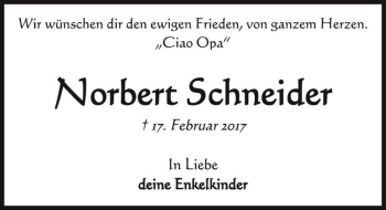 Traueranzeige von Norbert Schneider  von Magdeburger Volksstimme
