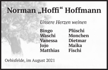 Traueranzeige von Norman 
