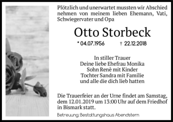 Traueranzeige von Otto Storbeck  von Magdeburger Volksstimme