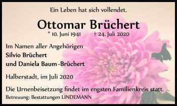 Traueranzeige von Ottomar Brüchert  von Magdeburger Volksstimme