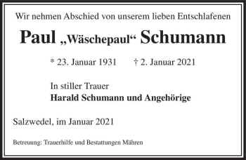 Traueranzeige von Paul 