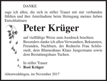 Traueranzeige von Peter Krüger  von Magdeburger Volksstimme