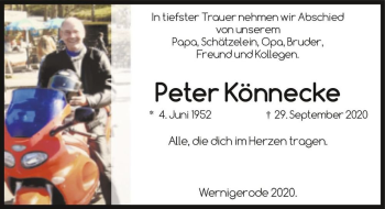 Traueranzeige von Peter Könnecke  von Magdeburger Volksstimme
