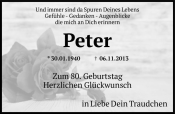 Traueranzeige von Peter Pietsch  von Magdeburger Volksstimme