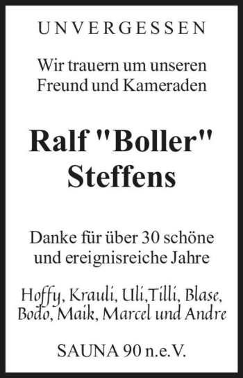 Traueranzeige von Ralf 