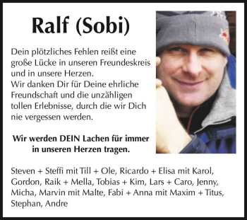 Traueranzeige von Ralf (Sobi)  von Magdeburger Volksstimme