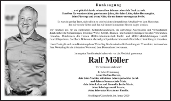 Traueranzeige von Ralf Möller  von Magdeburger Volksstimme