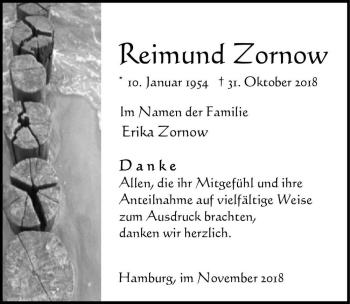 Traueranzeige von Reimund Zornow  von Magdeburger Volksstimme